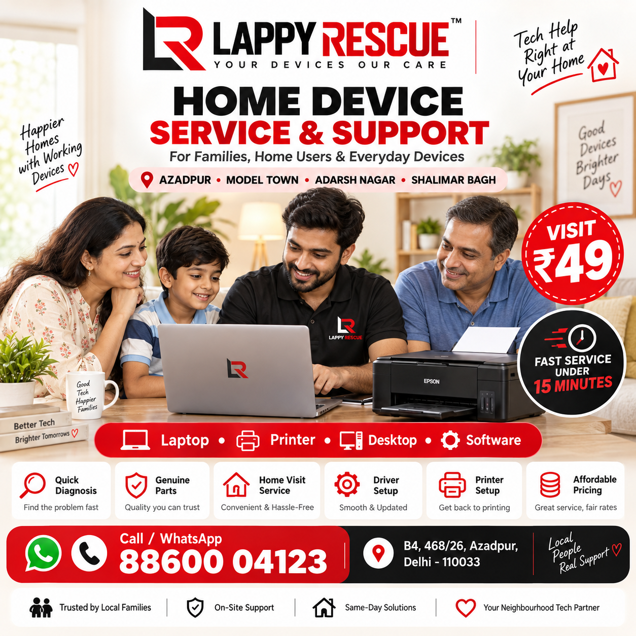 Home device service in Azadpur and North Delhi