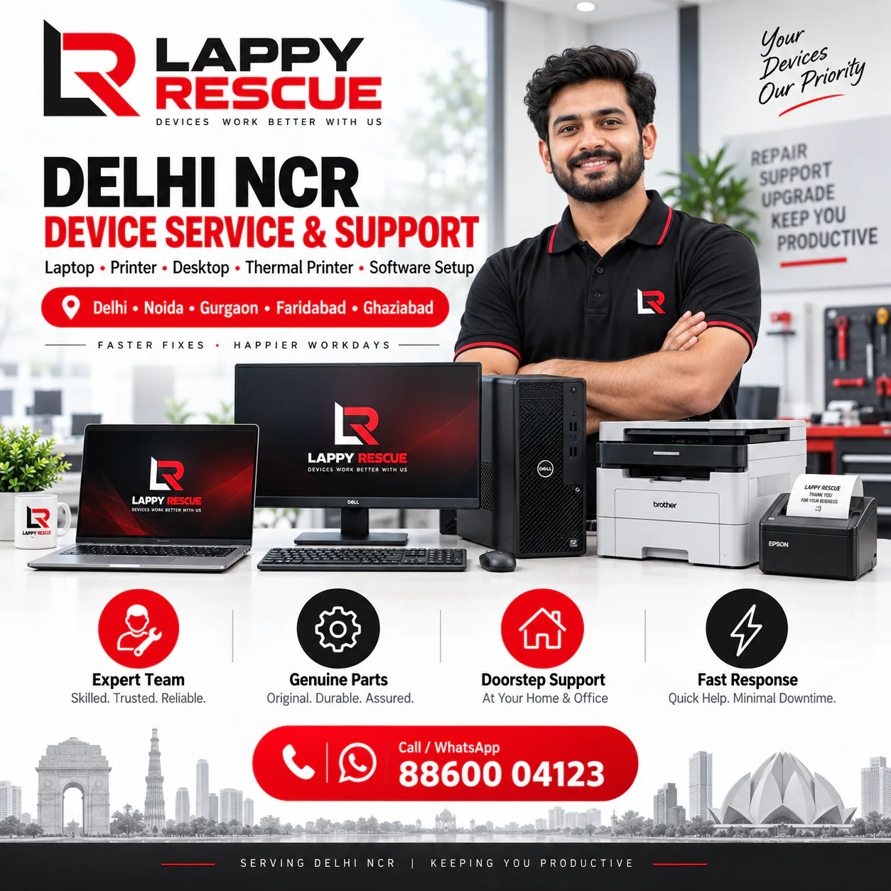Delhi NCR device service and support