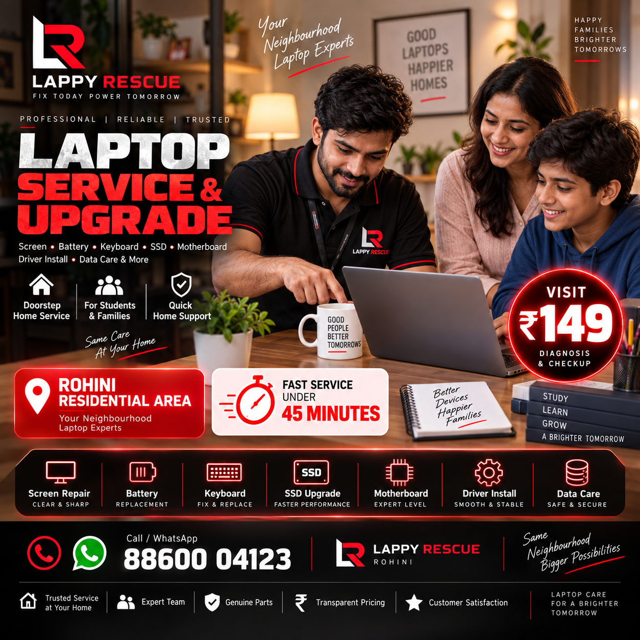 Laptop service and upgrade in Rohini